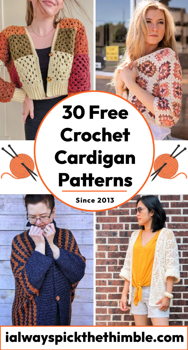 30 Free Crochet Cardigan Patterns {PDF Pattern}