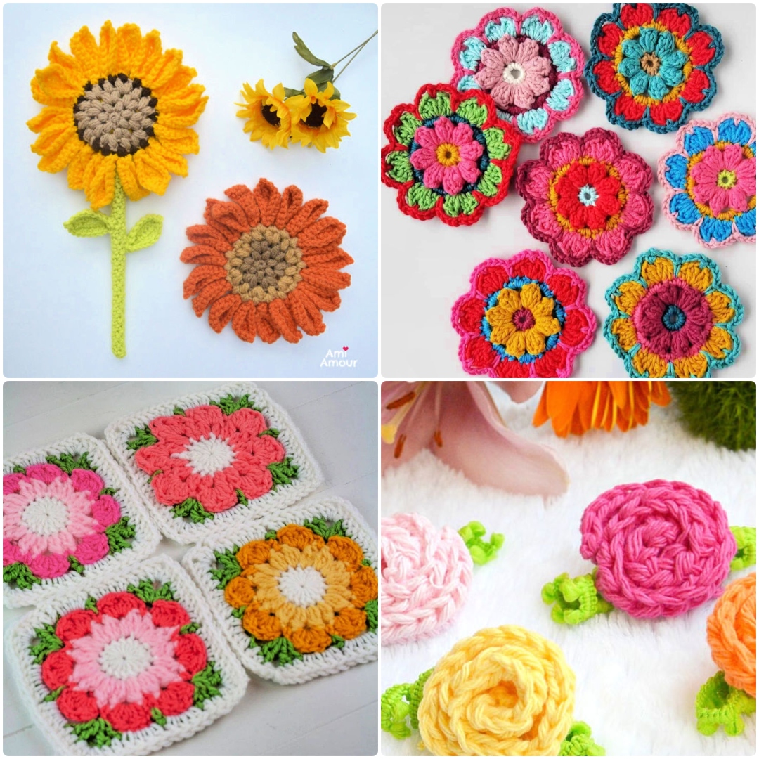 20 Free Crochet Flower Patterns {Easy PDF Pattern}