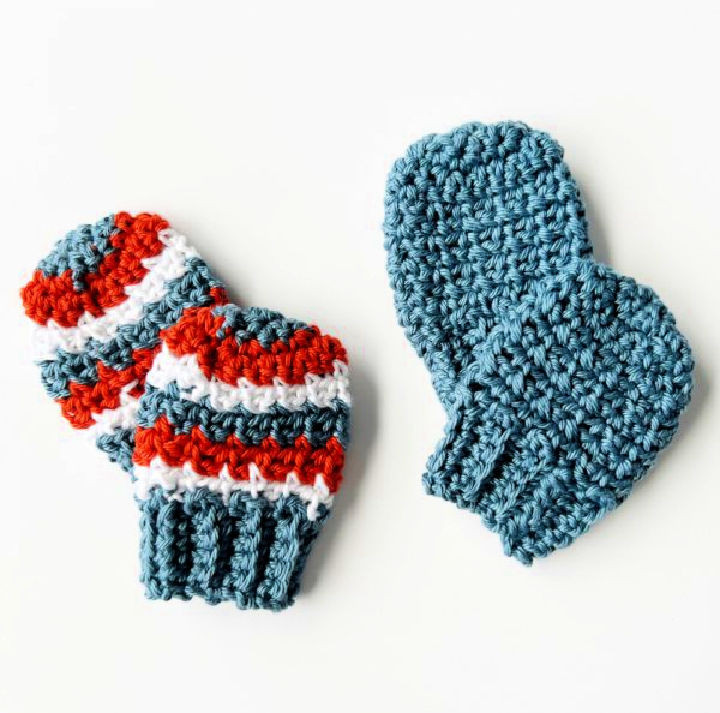 20 Crochet Baby Mittens (Free Pattern)