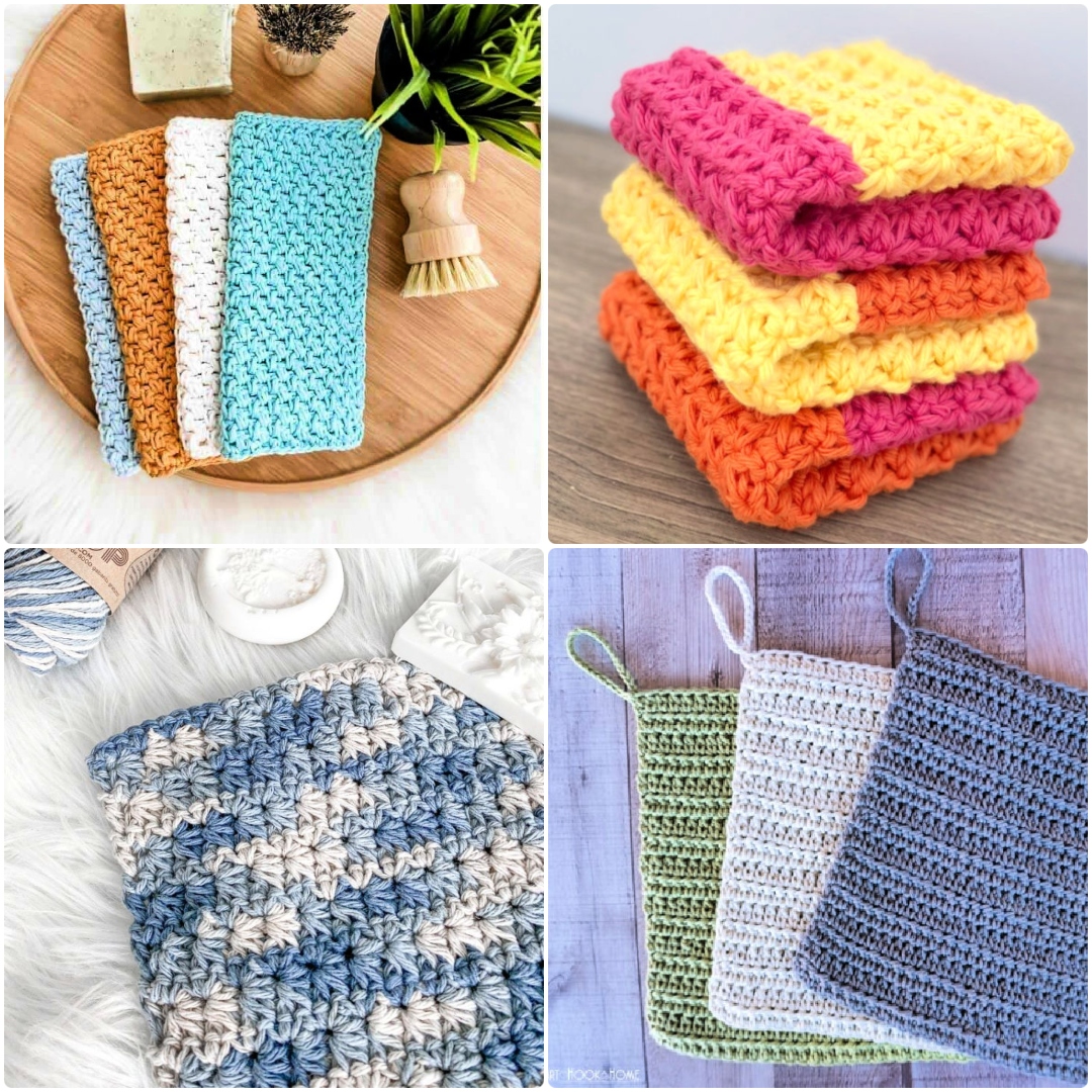 Crochet Dish Cloths, Crochet Wash Cloths, 100% Cotton, Crochet Dish Rag, Wash  Rags Approx 8x8, Mother's Day Gift 