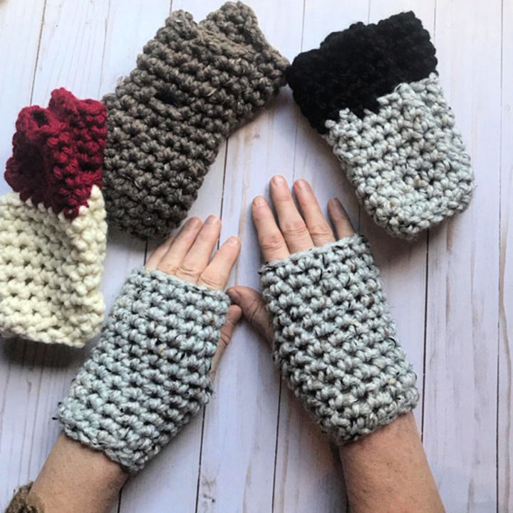 25 Crochet Fingerless Gloves Patterns {Free PDF Pattern}