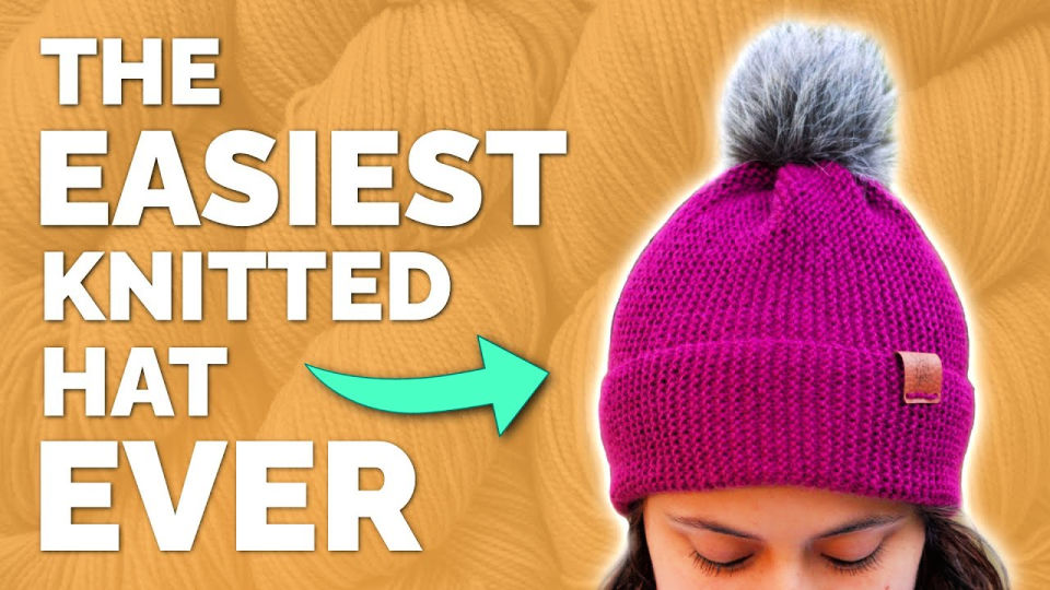 40 Easy Knit Hat Patterns (Free Hat Knitting Pattern)