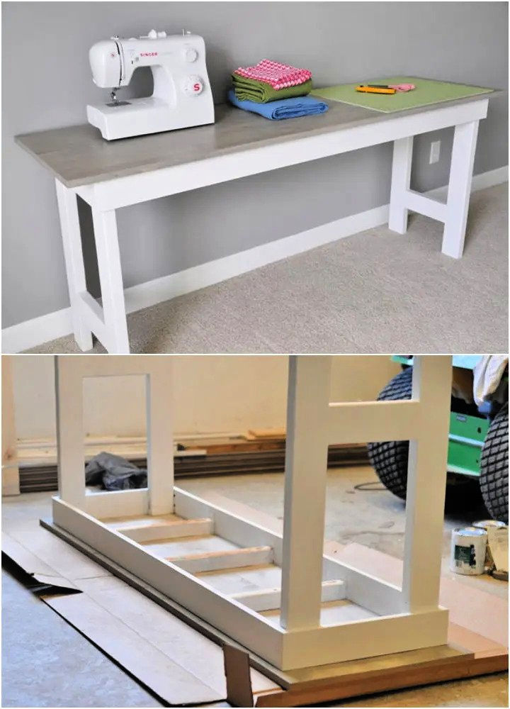 25 Homemade DIY Sewing Table Ideas and Plans