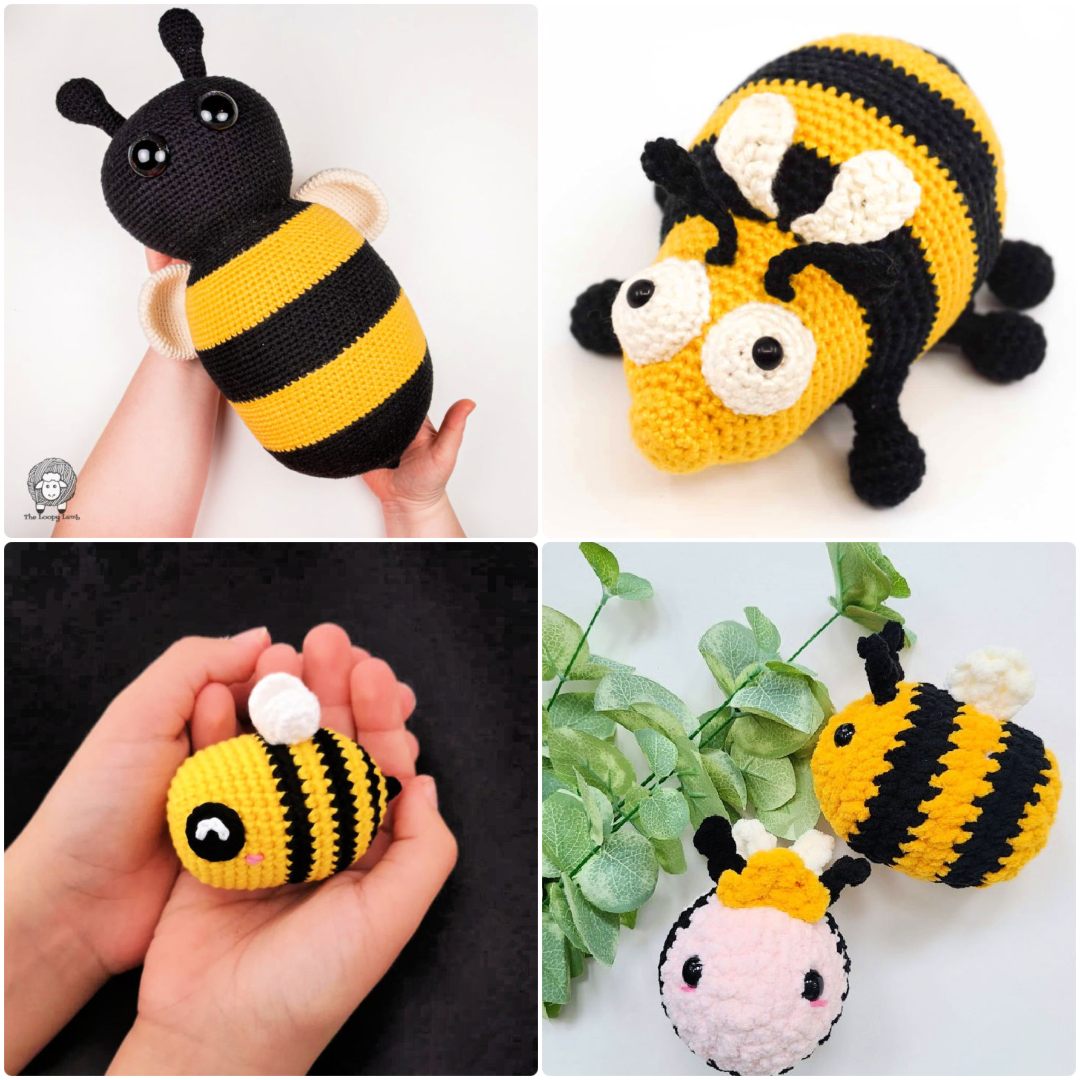 Chunky crochet bee pattern: Crochet pattern | Ribblr