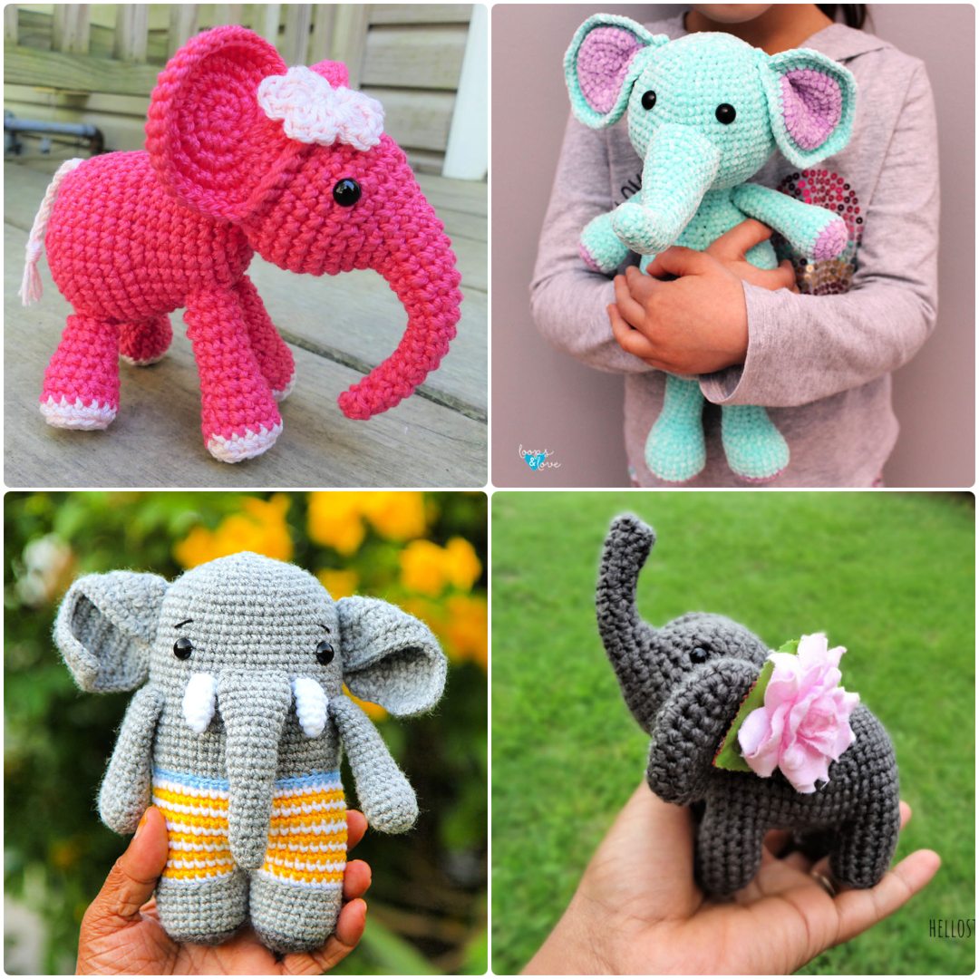 Crochet pattern Elephant / Amigurumi pattern / crochet eyes / big