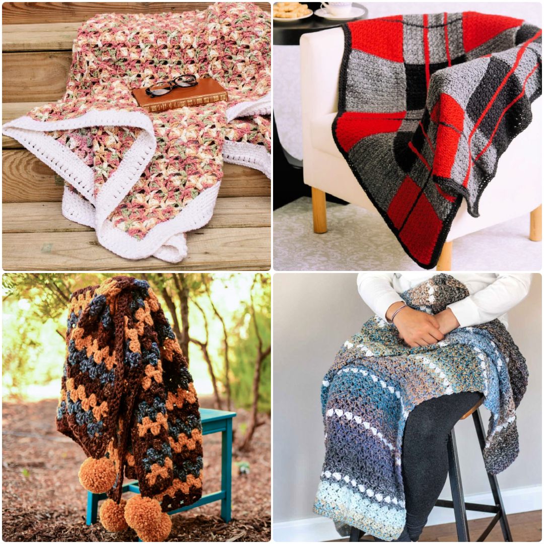 20 Free Crochet Lapghan Patterns {Lap Blanket Pattern}