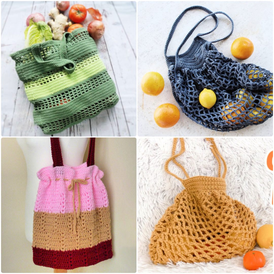 25 Free Crochet Market Bag Patterns (Market Tote Pattern)