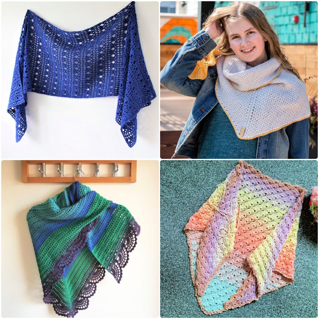 25 Free Crochet Shawl Patterns for Beginners (Pattern PDF)