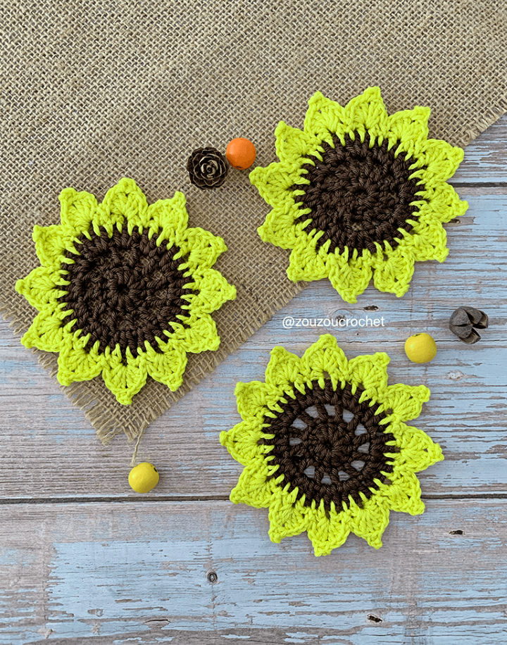 25 Free Crochet Sunflower Patterns (Step by Step Pattern)