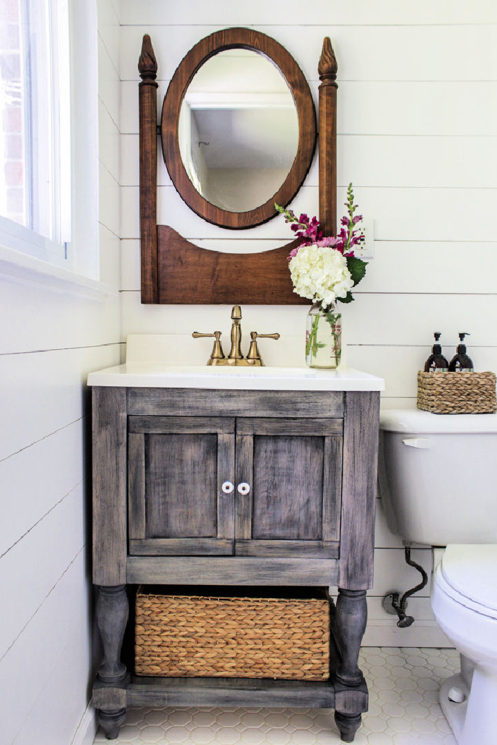25 DIY Bathroom Vanity Ideas: How To Build a Bathroom Vanity
