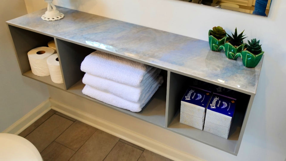 25 Cheap DIY Bathroom Countertop Ideas