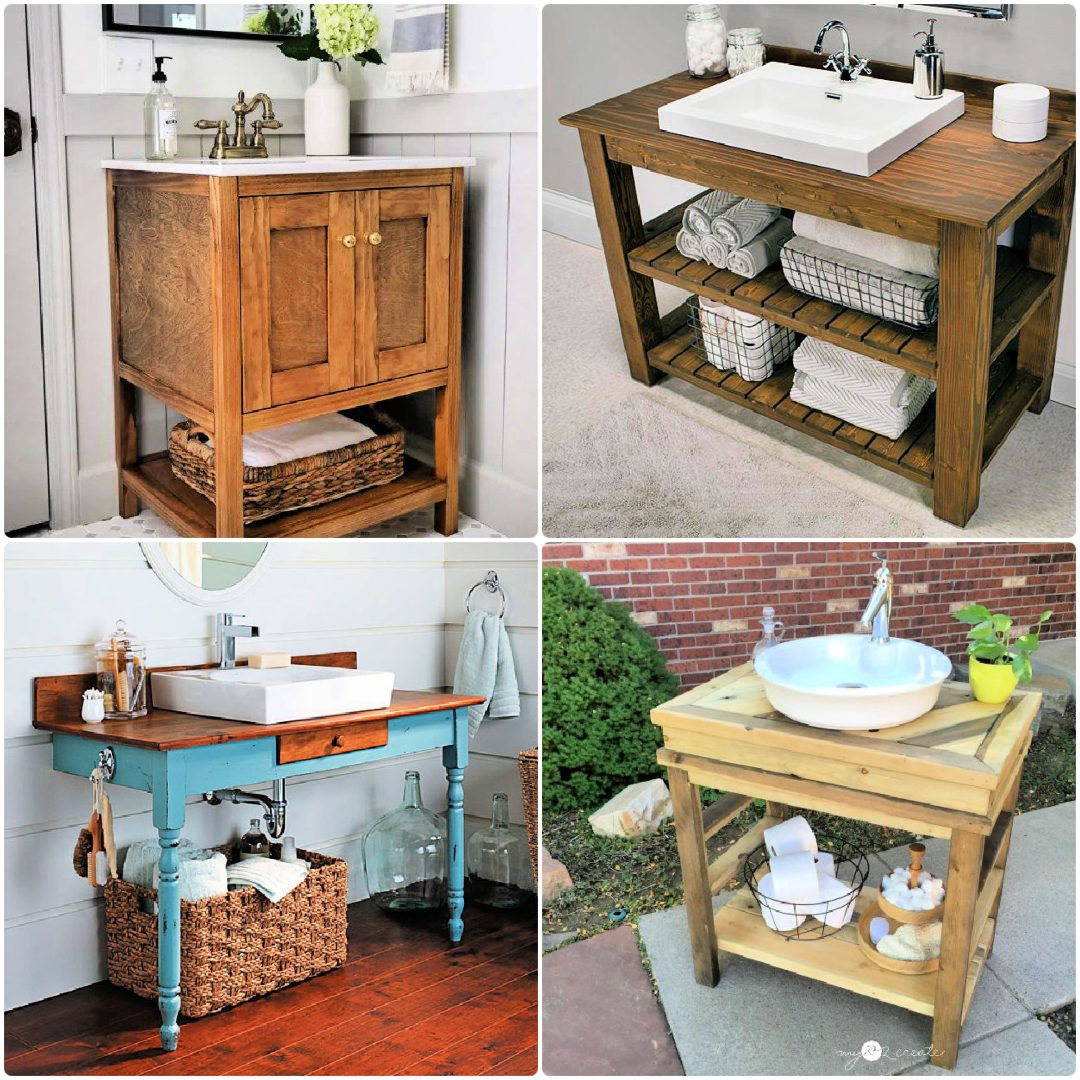 25 DIY Bathroom Vanity Ideas How To Build a Bathroom Vanity