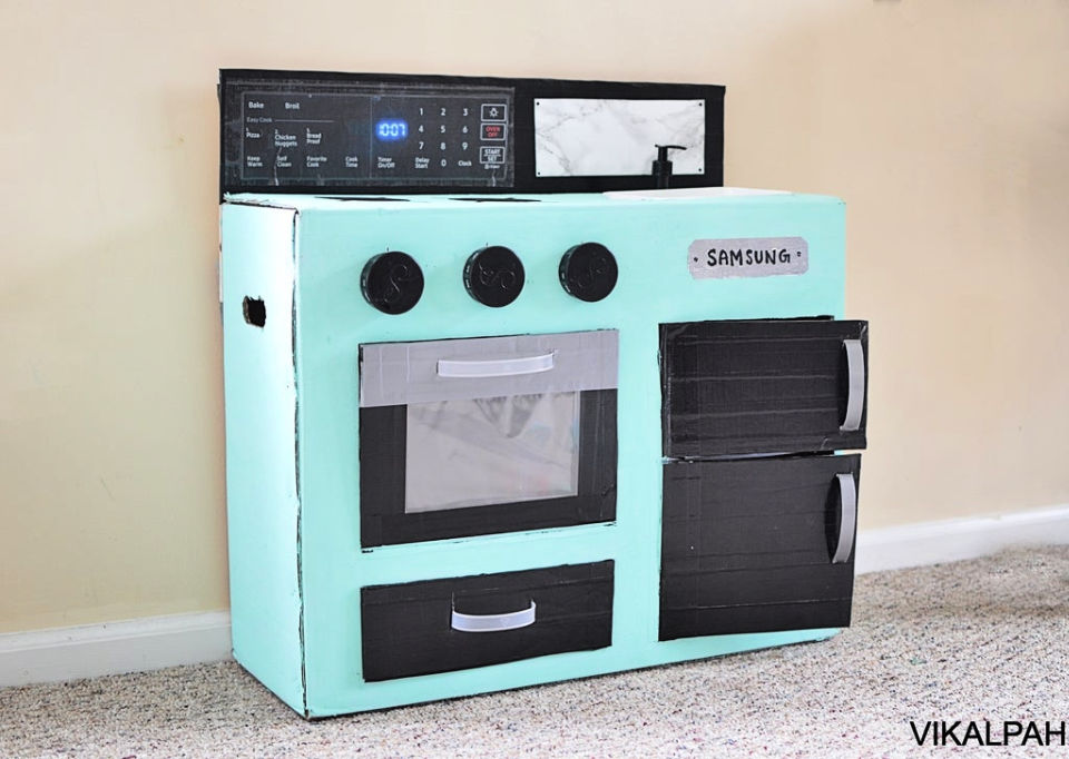 30 DIY Play Kitchen Ideas for Kids to Have Fun