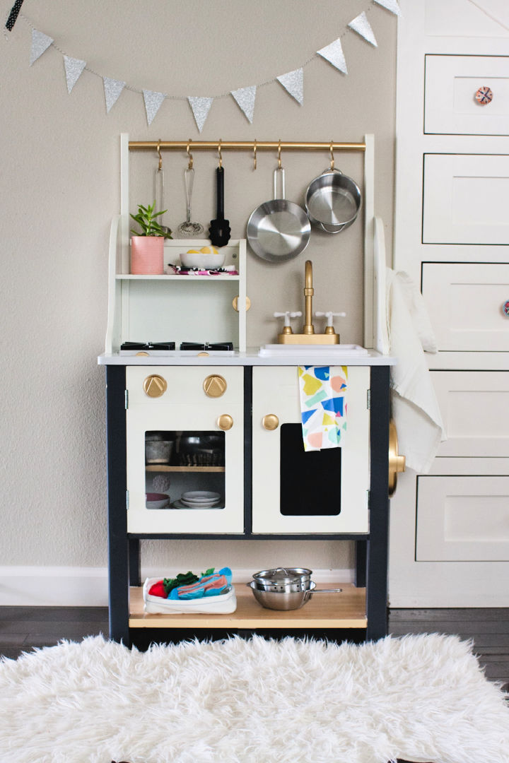 30 DIY Play Kitchen Ideas for Kids to Have Fun