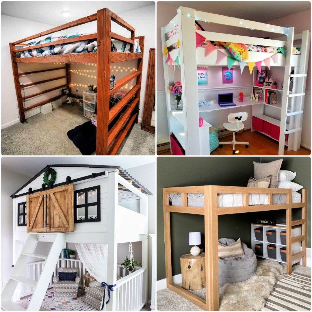 20 Free DIY Loft Bed Plans to Build Your Own Loft Bed