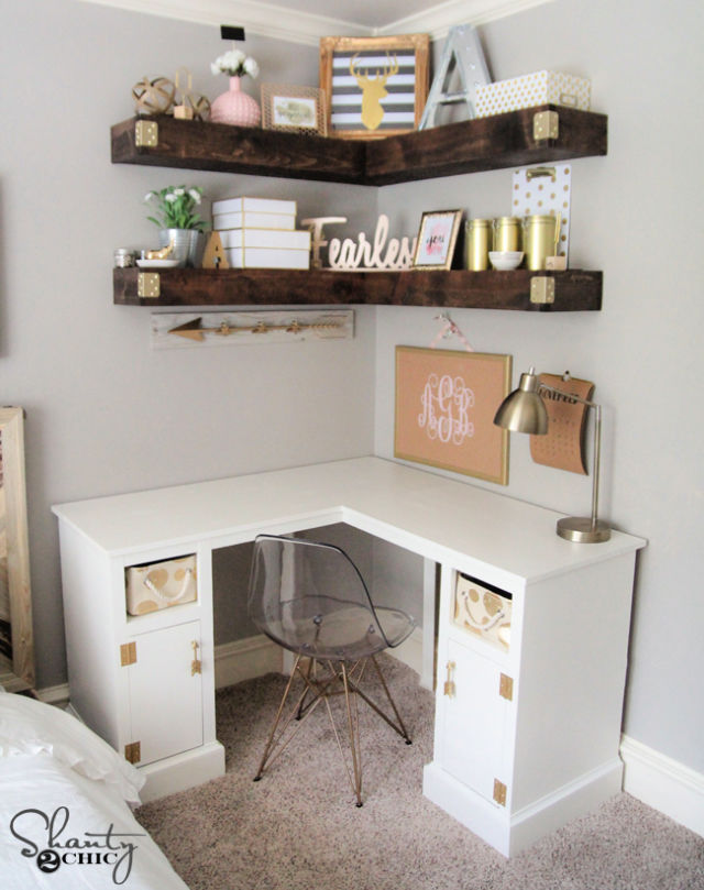 25 Free DIY Corner Desk Plans and Ideas