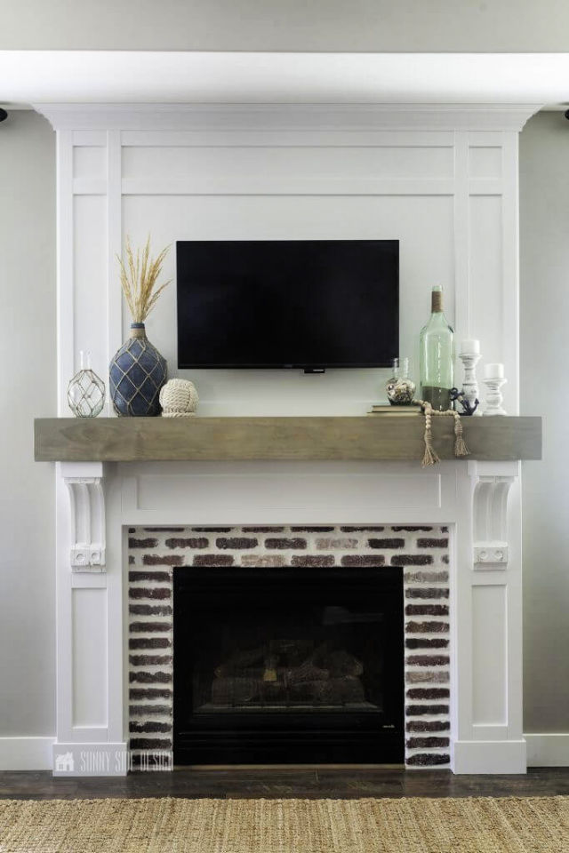 Brick Veneer Fireplace Surround Renovation