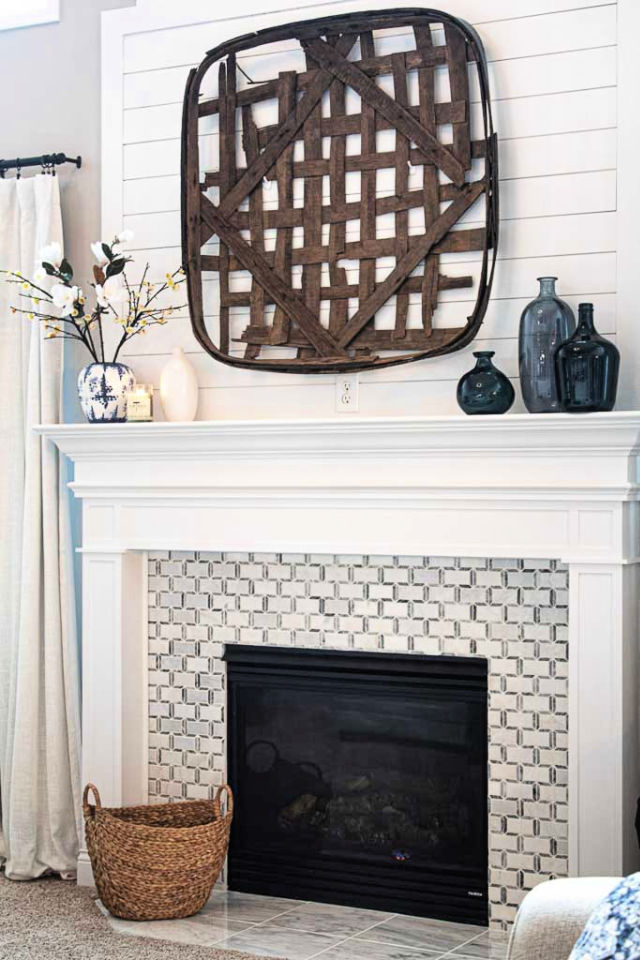 DIY Tiled Fireplace Remodeling