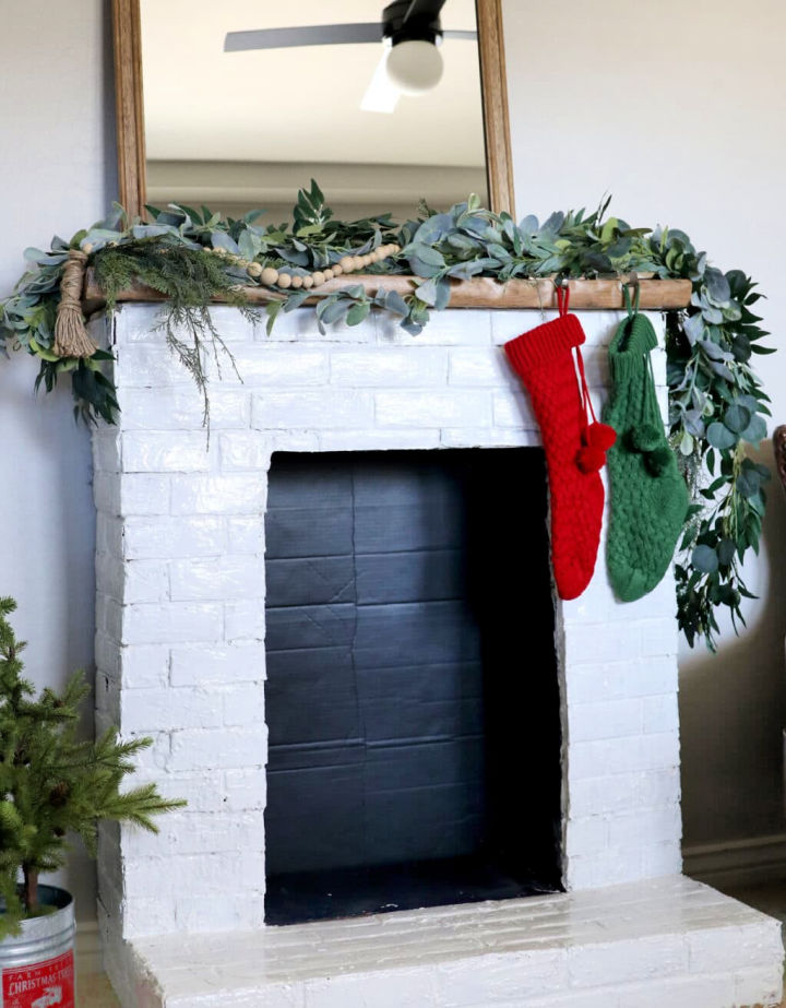 Handmade Faux Cardboard Fireplace