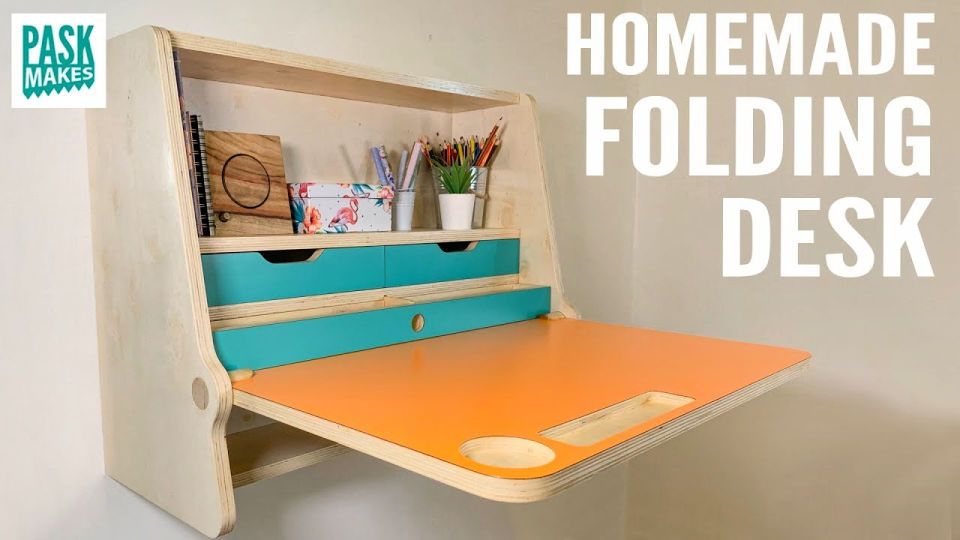 20 Free DIY Murphy Desk Plans DIY Fold Down Table