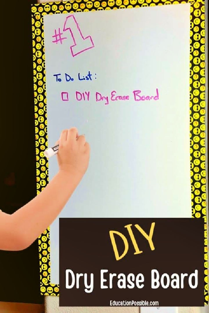25 DIY Whiteboard Ideas Make Your Own Dry Erase Board