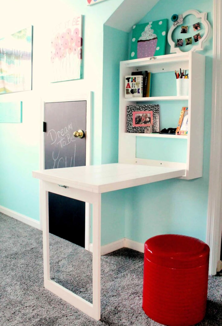 20 Free DIY Murphy Desk Plans DIY Fold Down Table