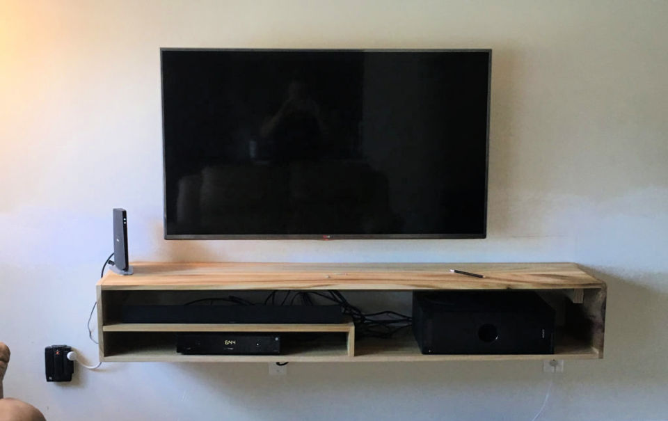 25 DIY Floating TV Stand Plans DIY Entertainment Center