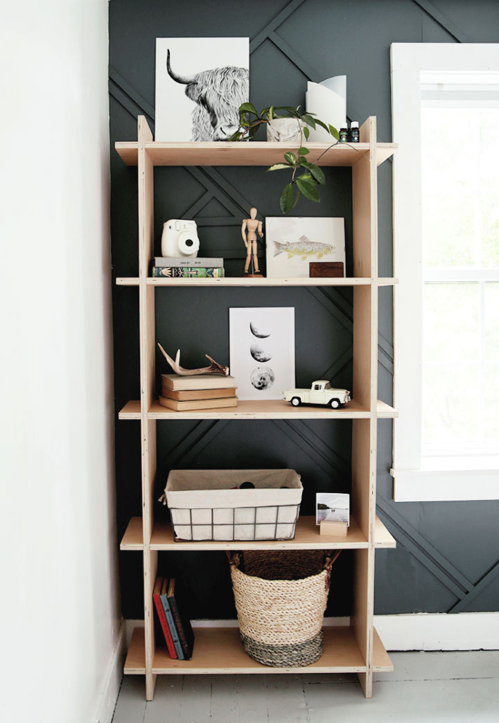 25 Free DIY Plywood Bookshelf Plans {DIY Plywood Shelves}
