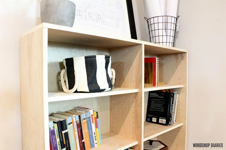 25 Free DIY Plywood Bookshelf Plans {DIY Plywood Shelves}