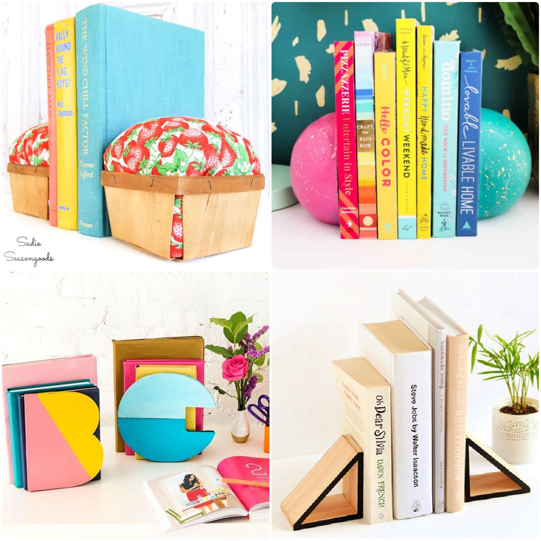 25 DIY Bookends Creative Ideas for Making Bookends