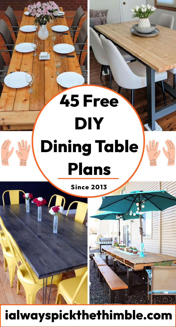 45 DIY Dining Table Plans How To Build a Dining Table