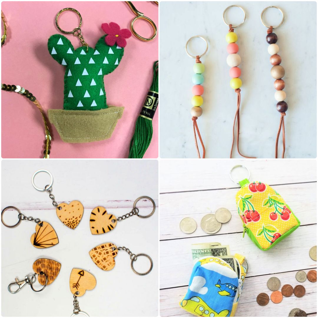 Yarn Tassel Keychain Kids Craft - Make and Takes