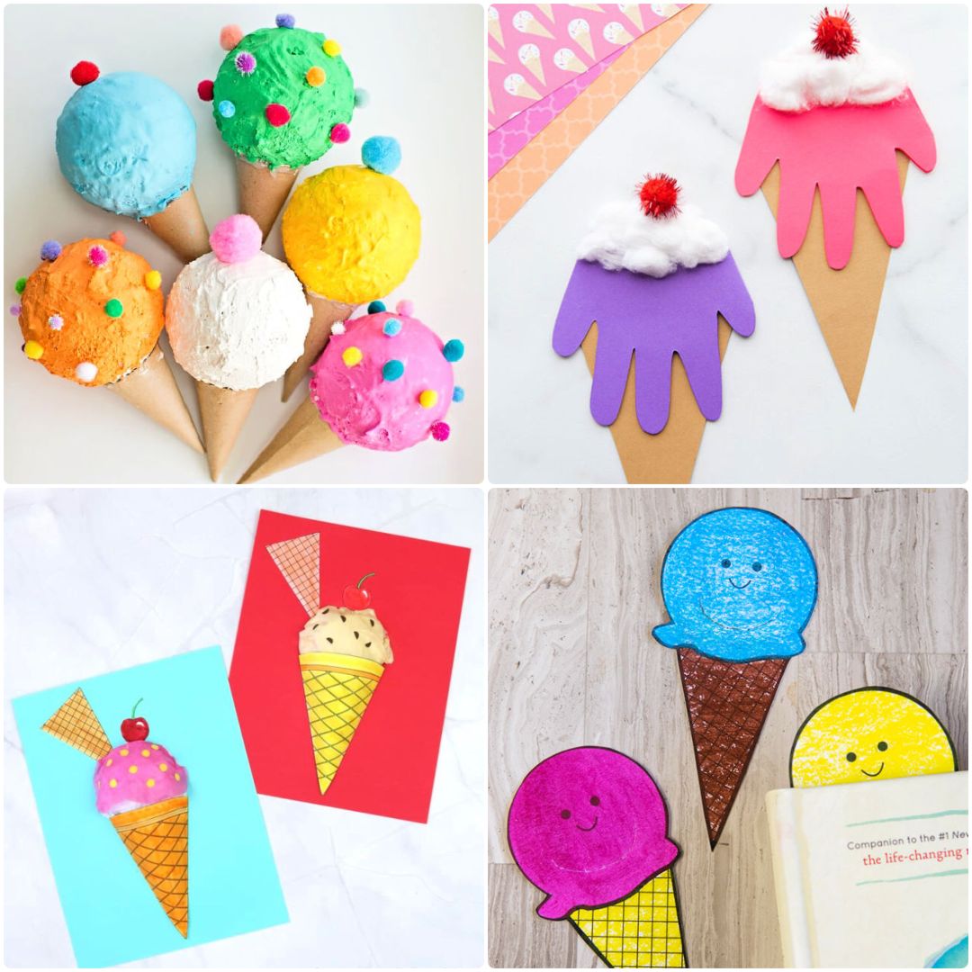 30 Ice Cream Crafts and Arts for Kids (Preschoolers)