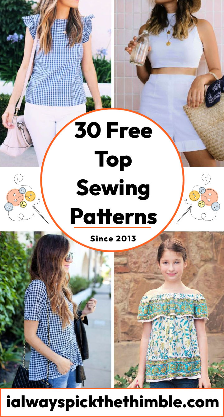 30 Free Top Patterns to Sew Easy Top Sewing Pattern