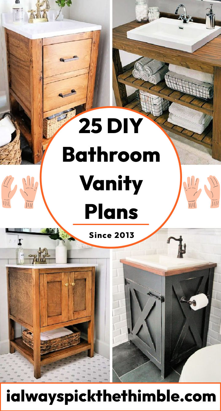 25 DIY Bathroom Vanity Ideas How To Build a Bathroom Vanity