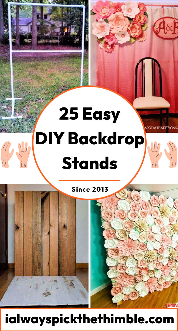 25 DIY Backdrop Stand Ideas Make Easy Photo Backdrop Stands