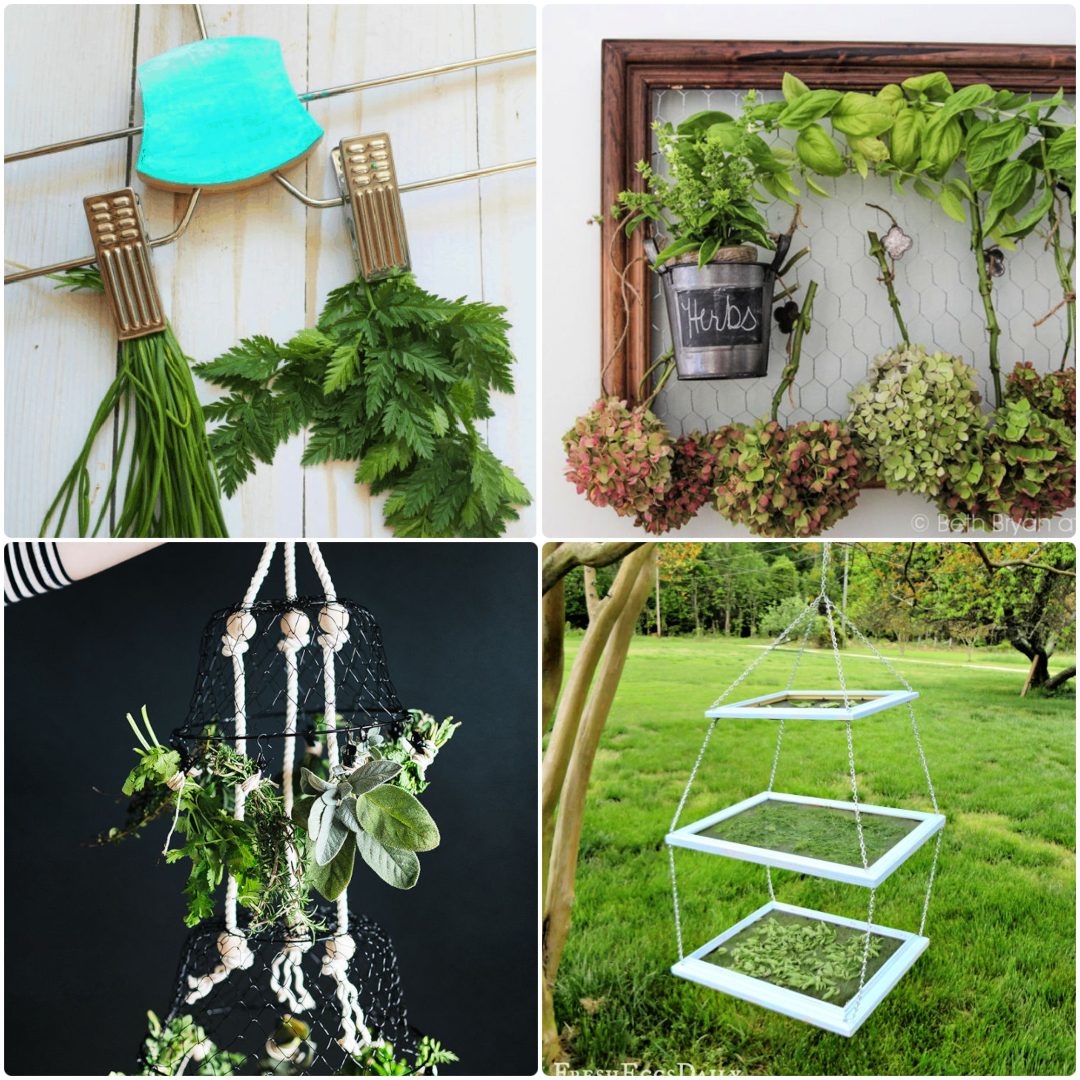25 Homemade DIY Herb Drying Rack Ideas