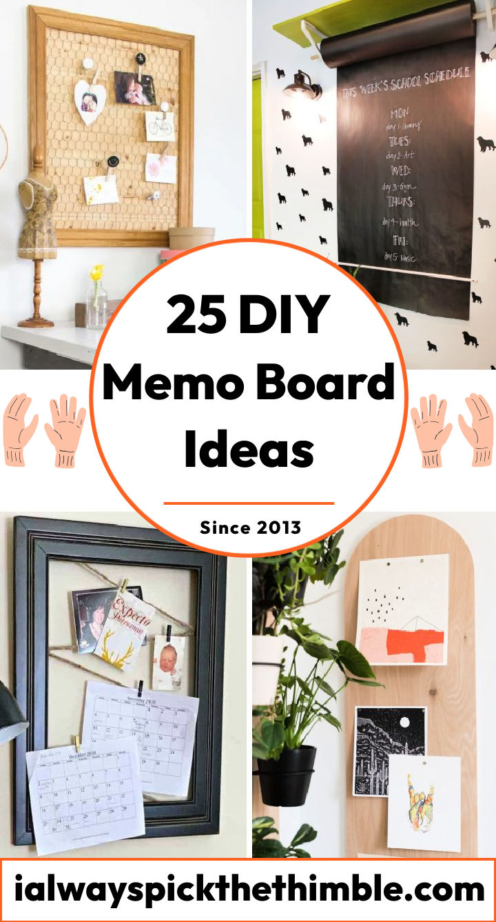 25 DIY Memo Board Ideas How To Make a Memory Board