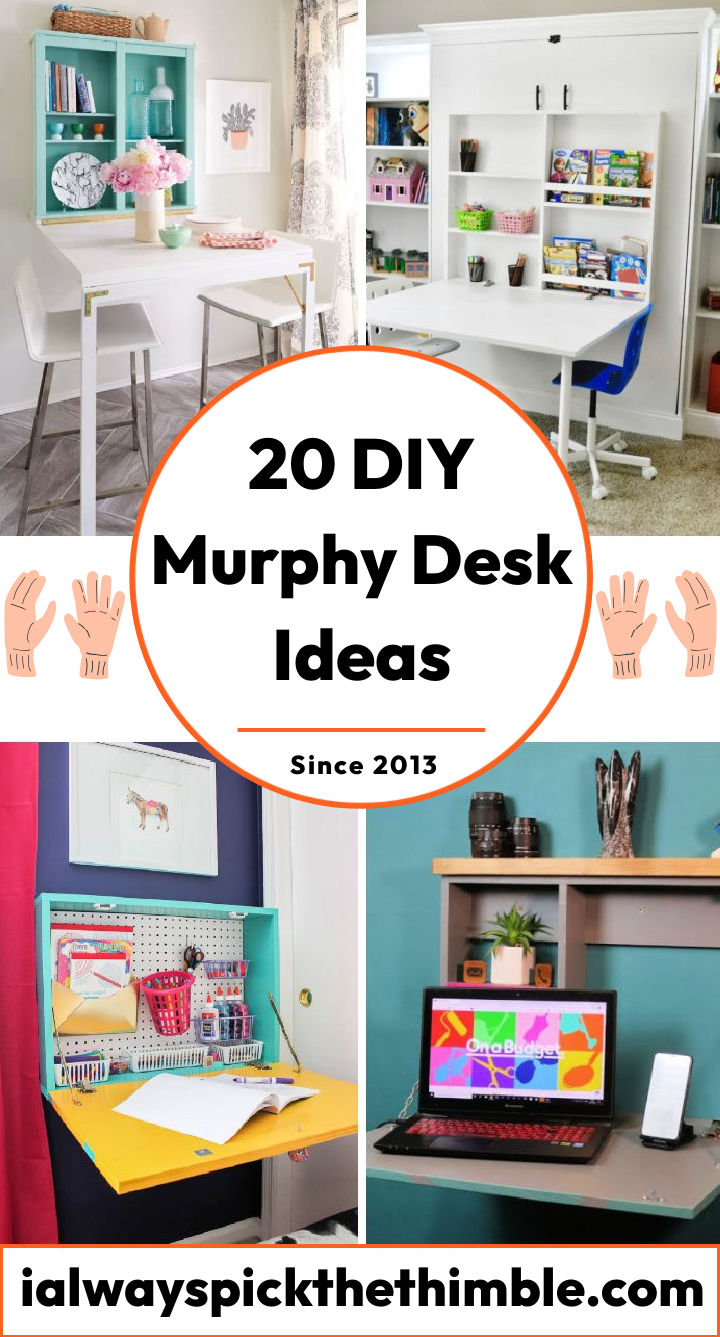 20 Free DIY Murphy Desk Plans DIY Fold Down Table