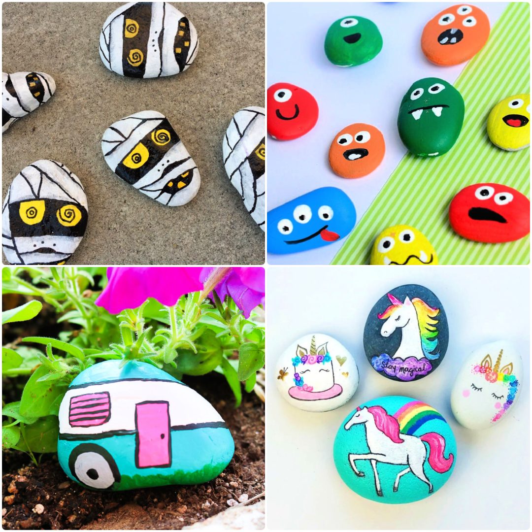 50 Easy Rock Painting Ideas for Kids and Adults