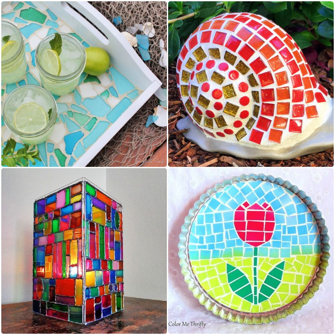 DIY Mosaic Tiles Kit for Crafts for Adults Beginners, Make Your Own  Artistic Glass Mosaic Serving Tray, Handmade Ceramic Tile Project 