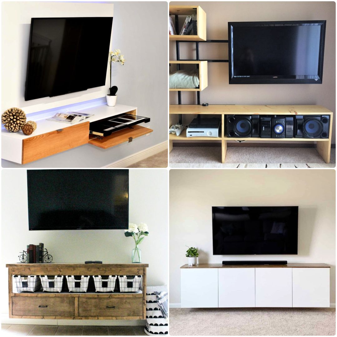 25 DIY Floating TV Stand Plans DIY Entertainment Center