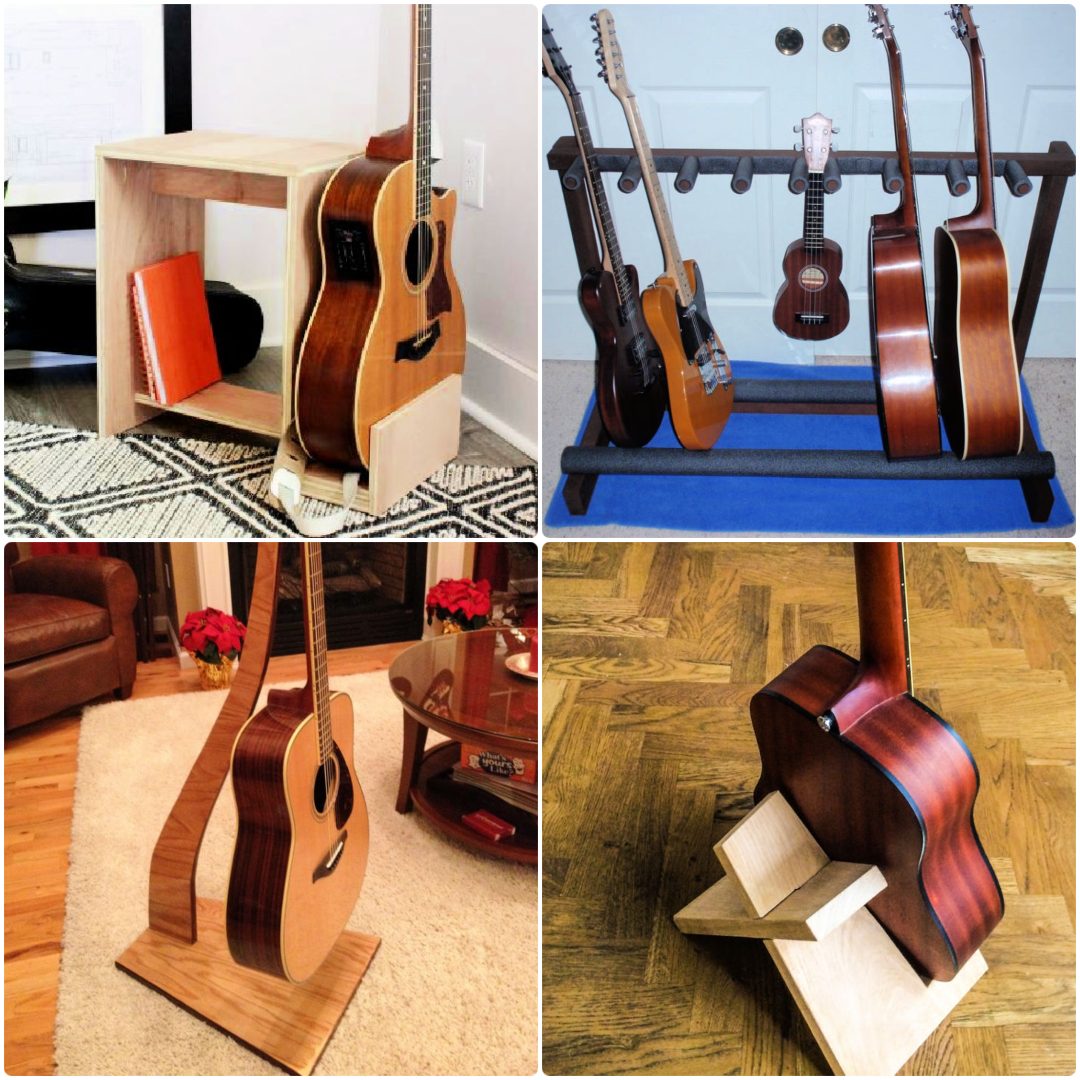 Wooden Acoustic Guitar Stands, Handmade